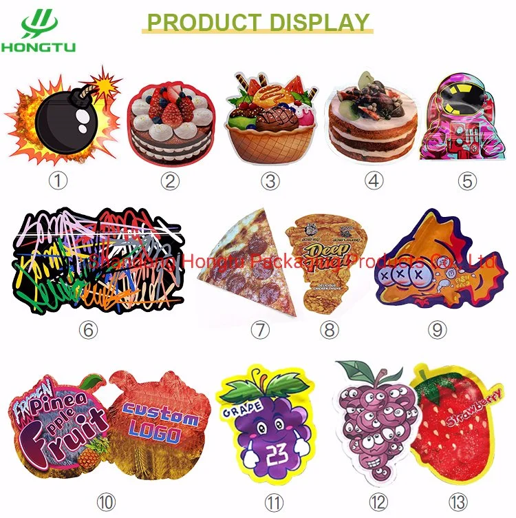 Wholesale Custom Printed Soft Touch Child Resistant Smell Proof Resealable Ziplock 3.5g Candy Holographic Mylar Bags