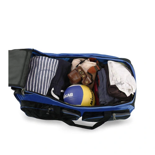 High Capacity 32-Inch Lightweight Rolling Duffel, Gear Trolley Bag for Team, Sport Travel, Blue